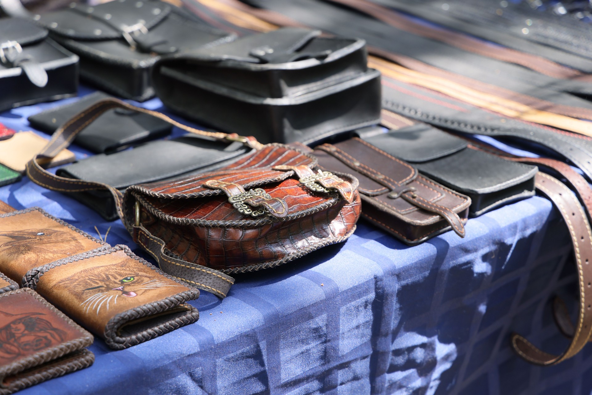 Discover a selection of Handcrafted Leather Bags and Accessories available at the Market