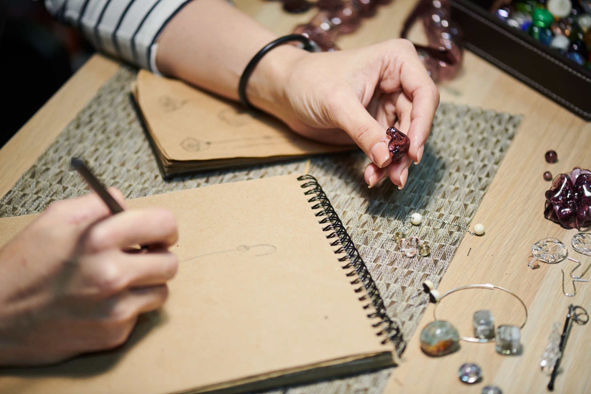 Woman Creating Jewelry